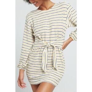 L*Space Everywhere I Go Mini Dress Large Surfs Up Stripe Large Beach Pool Resort